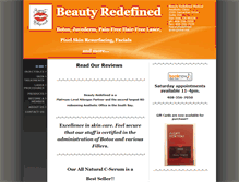 Tablet Screenshot of beauty-redefined.com